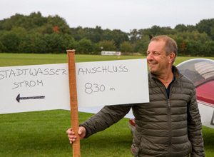 Strom-und Stadtwasseranschluss für den Flugplatz Eschendorf
