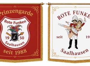 Neue Standarte (Fahne)  für die Prinzengarde Saalhausen