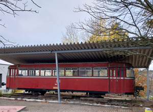 Renovierung des Schienenbusses der Steinwaldschule Neukirchen
