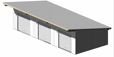 Bau einer Vereinslagerhalle in Ossendorf