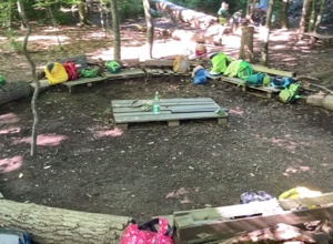 Tipi-Dach für den Waldkindergarten