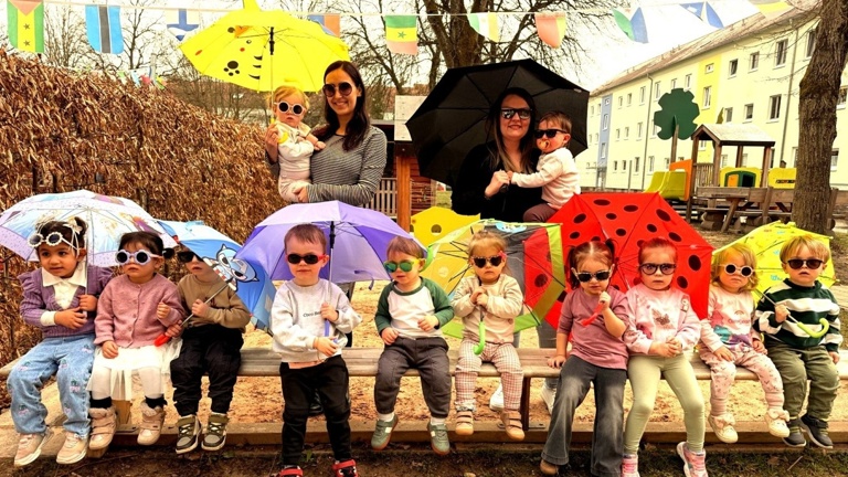 Sonnensegel für unsere Kinder der Kinderscheune Weiden
