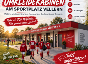 Bau notwendiger Umkleidekabinen am Sportplatz Vellern