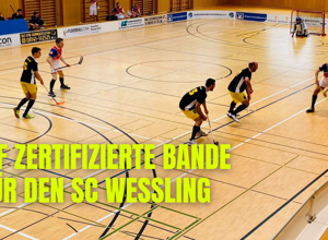 Neue Floorball Bande für den Sportclub Weßling