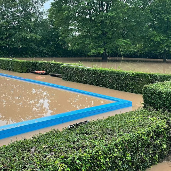 Wiederaufbau Mineralfreibad Winnenden-Höfen nach Hochwasser 2024