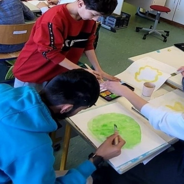 Inklusives Graffiti-Projekt Mittelschule mit Partnerklasse