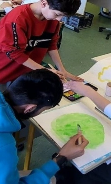 Inklusives Graffiti-Projekt Mittelschule mit Partnerklasse