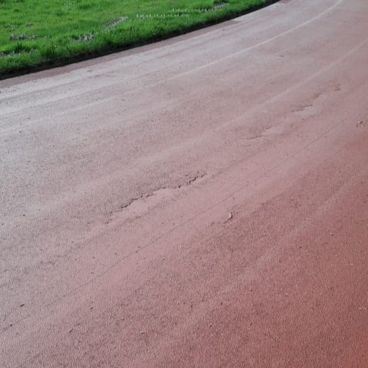 Sanierung der Kunststoffanlage im Stadion "Am Franzschacht" in Fr