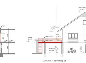 Terrasse am Sportgelände der Sportfreunde Obersimonswald