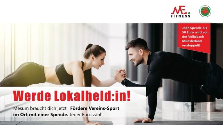 Sport im Ort fördern! Spende jetzt und werde Lokalheld:in!