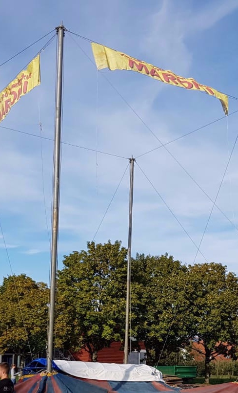 Neue Zeltplane für Zirkuszelt Kinderzirkus Maroni