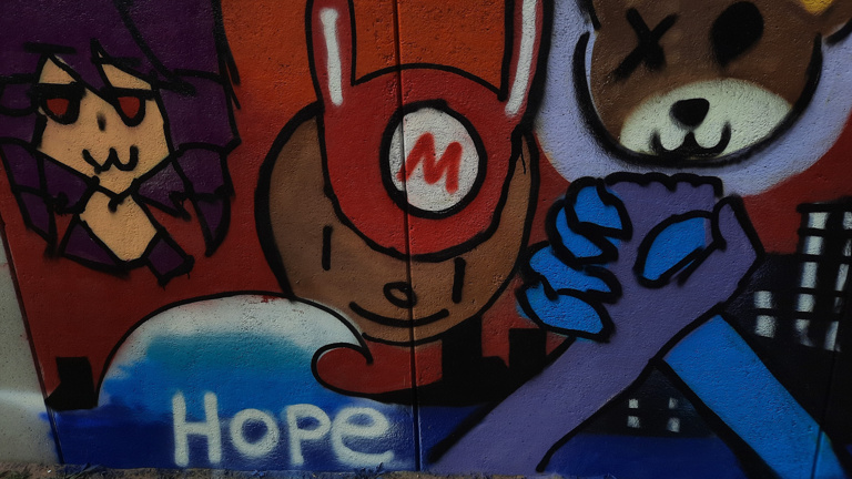 Fische fliegen, Farben bleiben - unser Abschiedsgraffiti