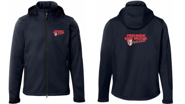 Softshelljacke für unsere Auftritte bei Wind und Wetter