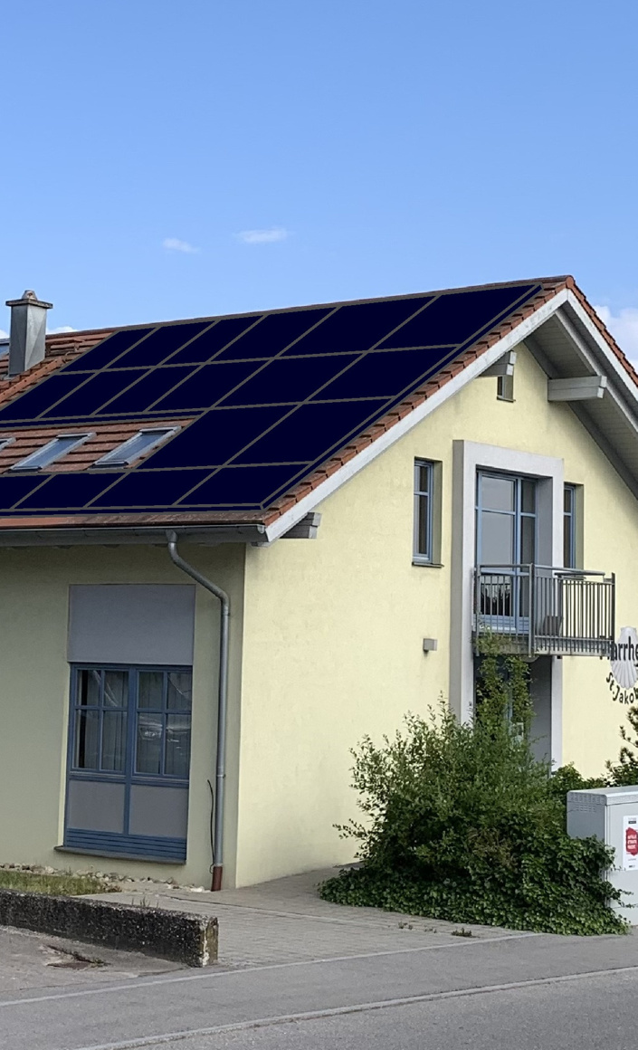 Wir bauen eine PV-Anlage auf das Dach des Pfarrheims Wittibreut