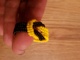 Ring, handgemacht, Gelb-Schwarz, Knoten