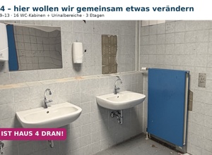 Saubere Schule. Starke Gemeinschaft. – Neue Toiletten für Haus 4