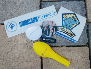 Danke-Paket 1: Sticker-Button-Luftballon-USB-Set