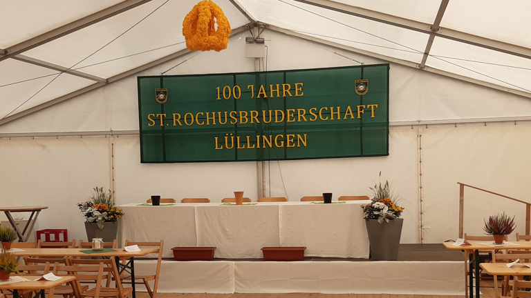 Festzelt für die Rochusbruderschaft Lüllingen