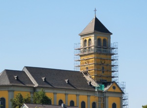 Sanierung des Kirchturmes kath. Kirche Mainz Weisenau