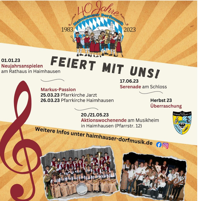 40 Jahre Haimhauser Dorfmusik e. V.