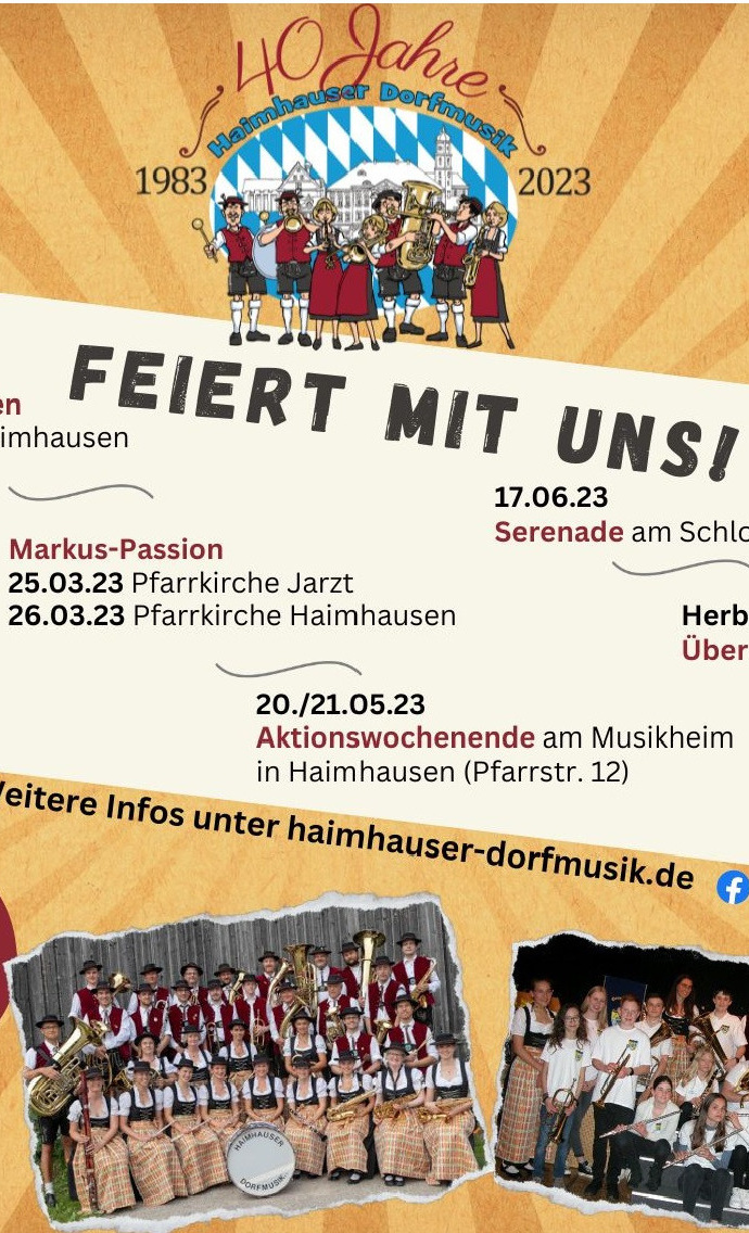 40 Jahre Haimhauser Dorfmusik e. V.