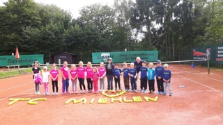 Danke schön mit Kinderbild im Training