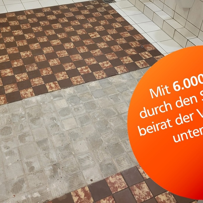 Das Geld muss flies(s)en - Sanierung WC-Anlagen Hubertussaal Straberg