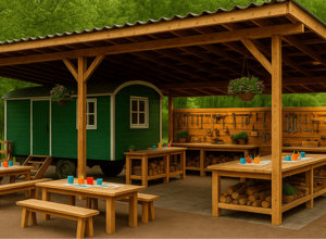 Tim’s Kreativbereich - Carport, Werkbank, Bastel- und Malwerkstatt