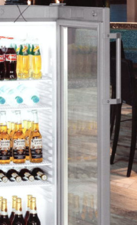 Kühlschrank mit Glastür