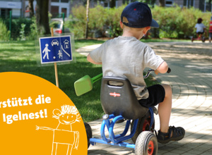 Eine Rennstrecke für die Kita Igelnest