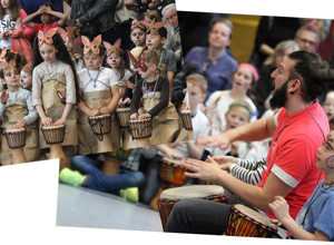Trommelprojekt der Spormecke Kids