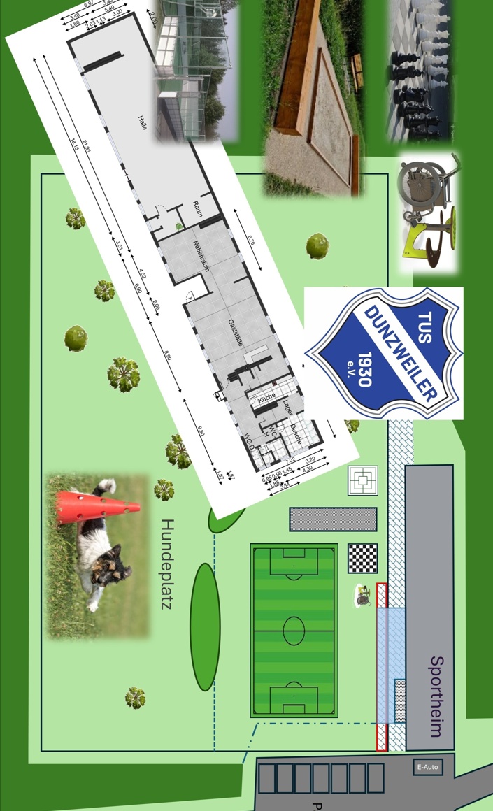 Multifunktionale Nutzung Sportheim und Sportplatz Dunzweiler
