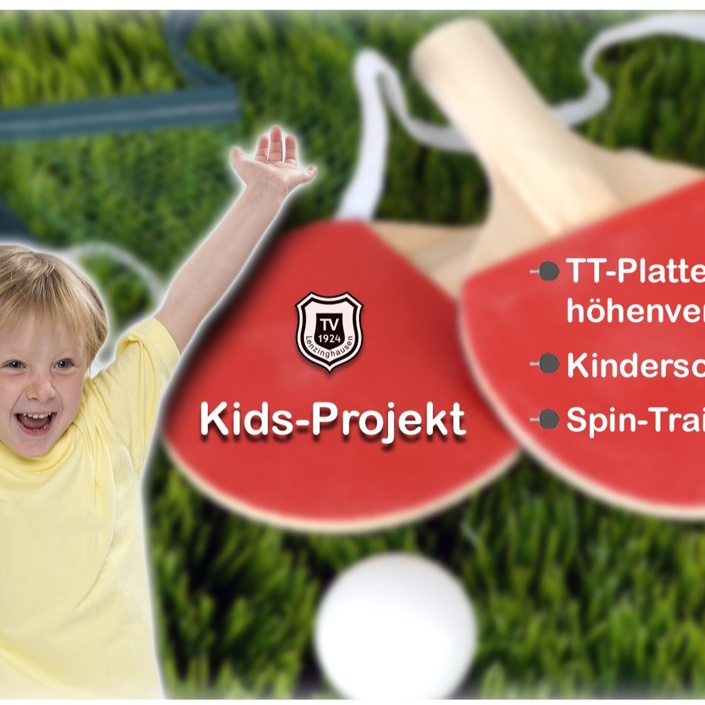 Höhenverstellbare Tischtennisplatte und Kinderschläger