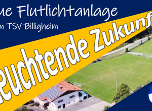 Umweltfreundliche Flutlichtanlage