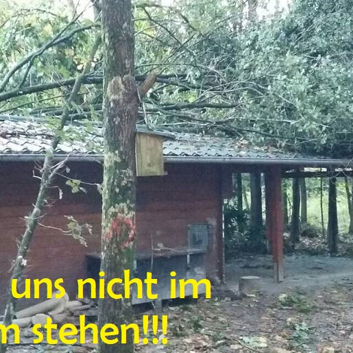 Sturmunterkunft für unseren Waldkindergarten