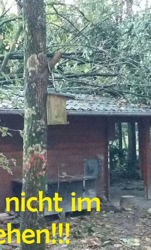 Sturmunterkunft für unseren Waldkindergarten