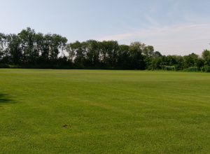 Neuer Fußballplatz mit LED Flutlichtanlage