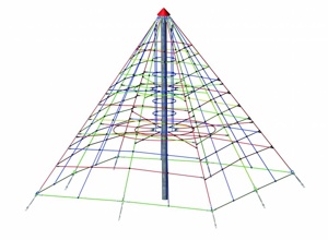 Seilpyramide zum Klettern und Entdecken für unseren Schulhof