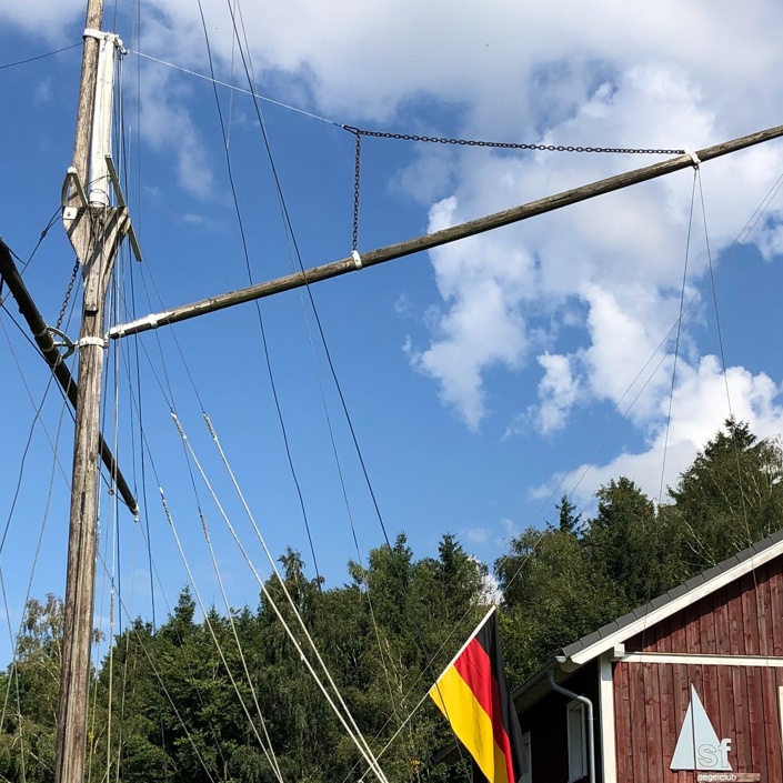 Sanierung Flaggenmast am Förmitzspeicher