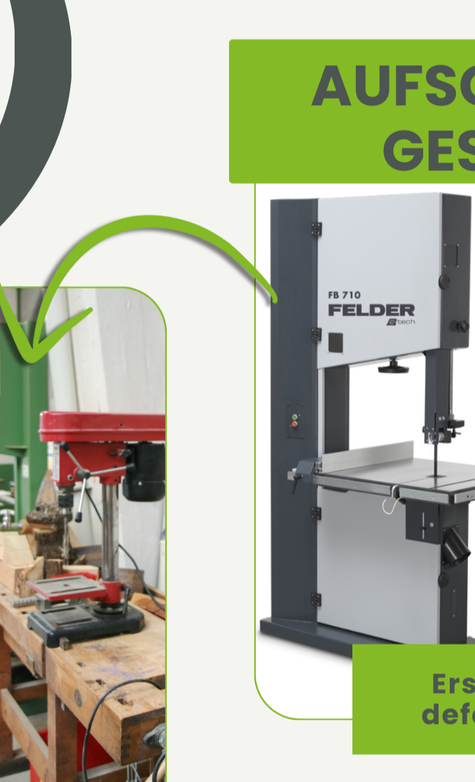 Aufschneider gesucht! - Neue Bandsäge für die Holzwerkstatt