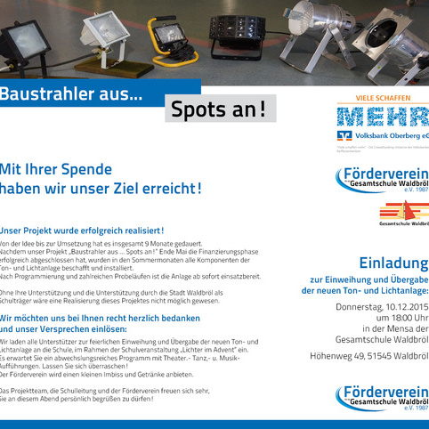 Baustrahler aus ... SPOTS an !!!! 