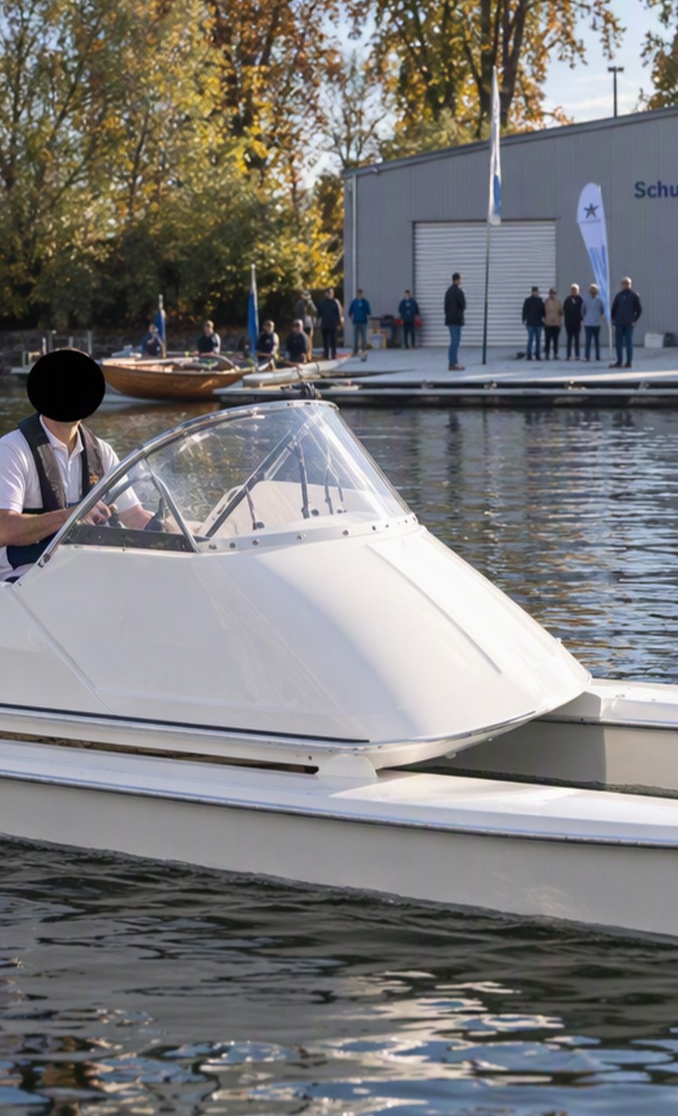 Rudern? Aber sicher! Trainerbegleitboot mit E-Motor