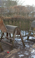 3 Holzpferde für den Außenbereich