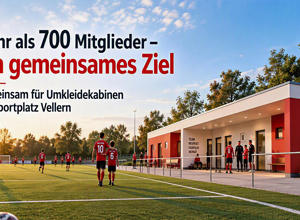 Bau notwendiger Umkleidekabinen am Sportplatz Vellern