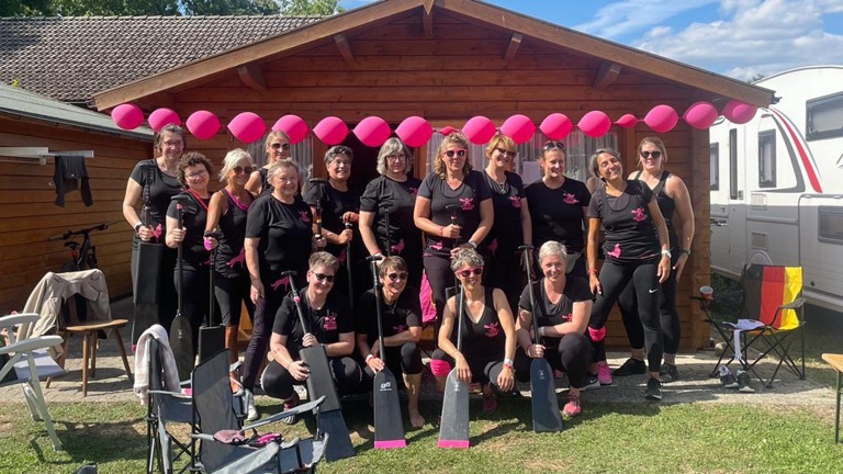 Paddeln gegen Brustkrebs - Ein Drachenboot für die Pink Dragon Wolves