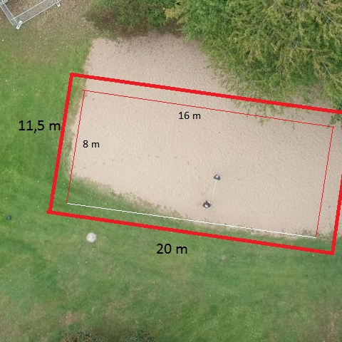 Sanierung Beachvolleyballfeld Freibad Haslach i.K.