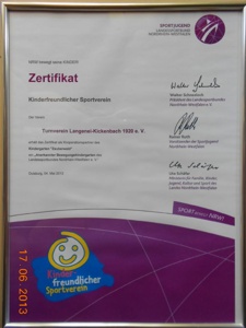 Partnerbild - TV LaKi: "Anerkannter kinderfreundlicher Sportverein im LSB"