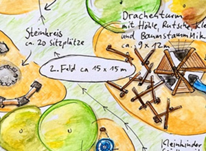 Erneuerung vom Drachenspielplatz in Moritzberg