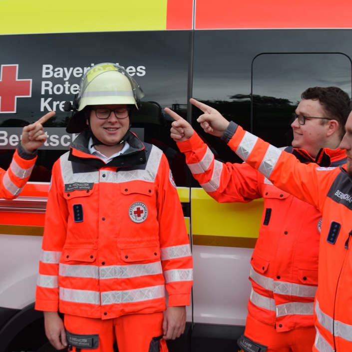 Helme für die Ehrenamtlichen des BRK Würzburg