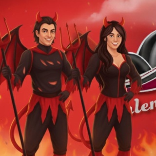 Erwachsene Teufel begleiten uns